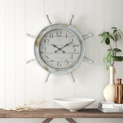 Ship wheel outlets clock